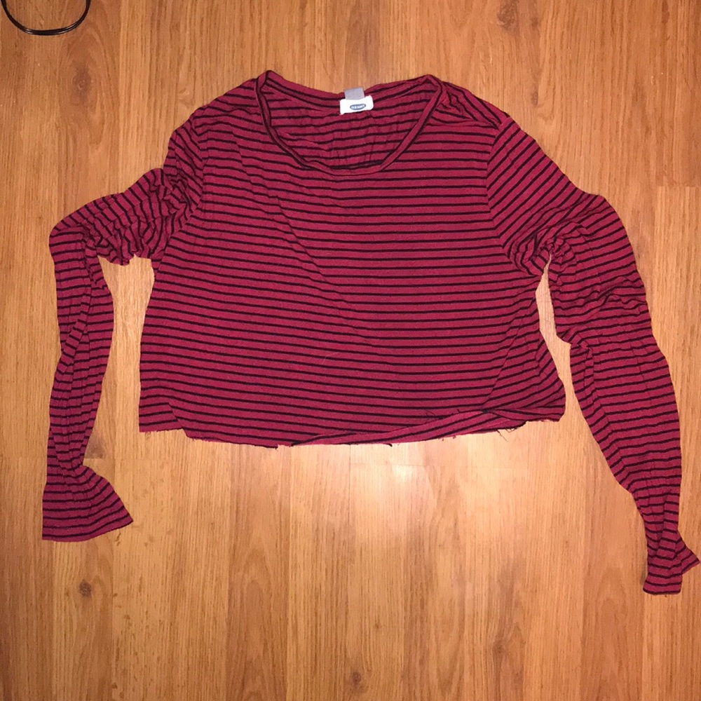 Long sleeve crop top shirt